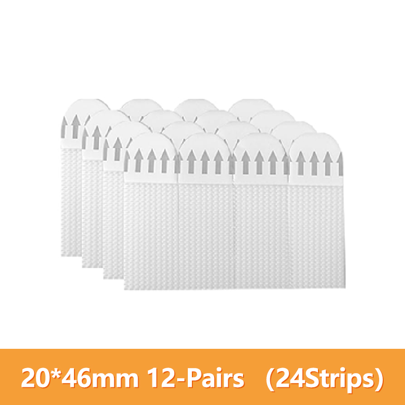 12Pairs Velcro Strap Tape No Damage To Wall Removable Adhesive Strips Fixing Pads Hanging Mounting Picture Wall Stickers Sticky: grey