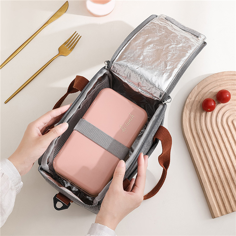 Przenośna torba na lunch dla OL Women Izolowane termicznie pudełko na lunch Tote Cooler Handbag Wodoodporna torba na ramię Bento Pouch Office Food