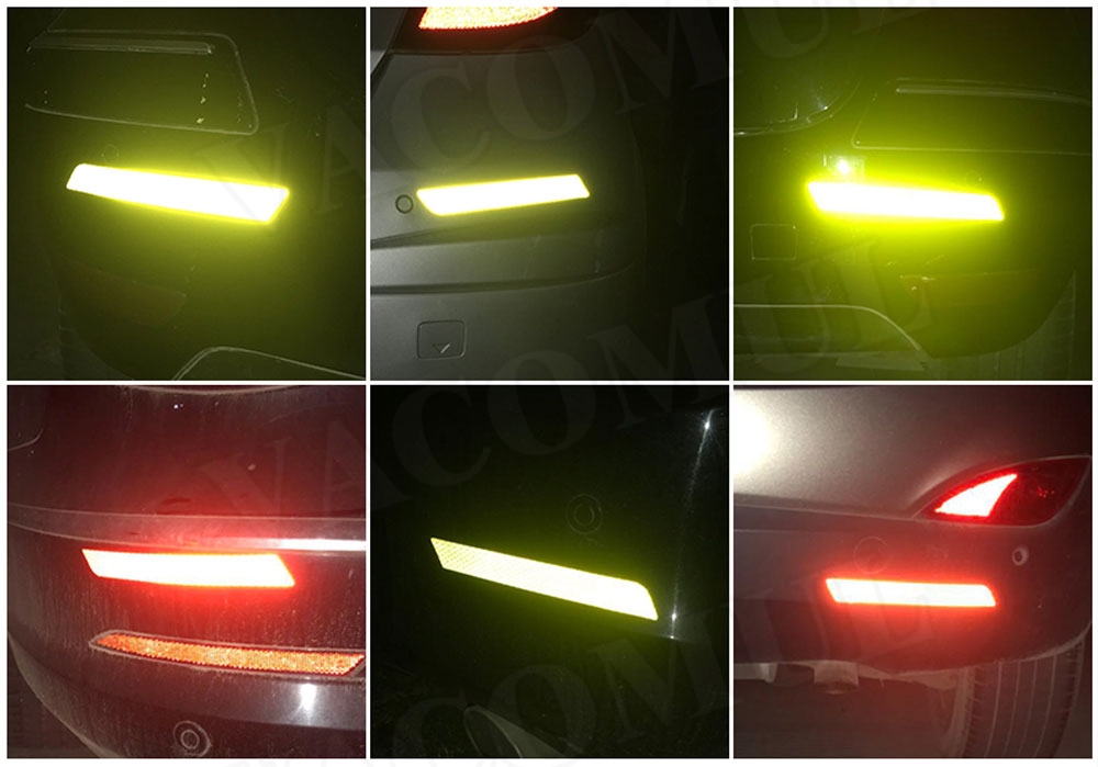 Universele Auto Bumper Reflecterende Waarschuwing Strip Stickers Velg Wenkbrauw Waarschuwen Licht Reflector Beschermende Sticker Scratch Paster