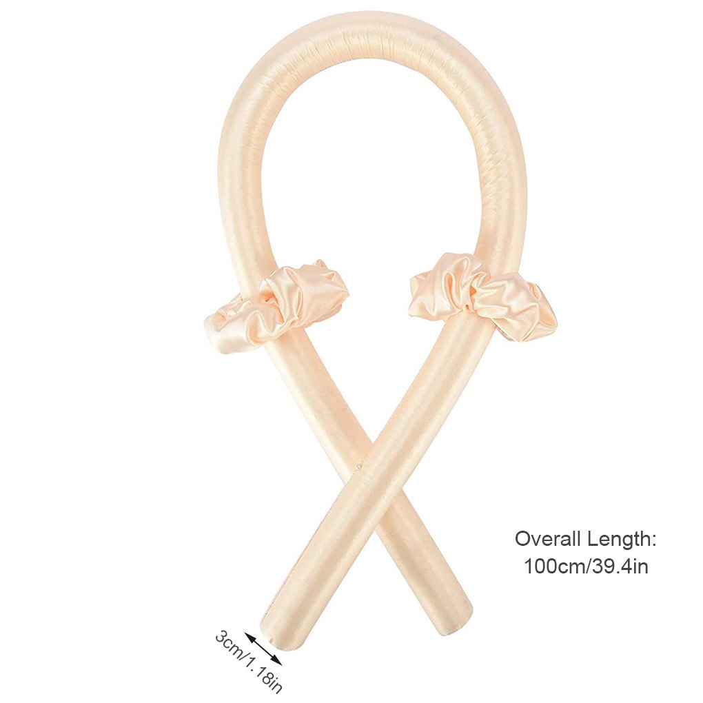 Heatless Curling Rod Headband No Heat Curls Ribbon Hair Rollers Sleeping Soft Headband Foam Hair Curlers DIY Hair Styling Tools: B-Yellow