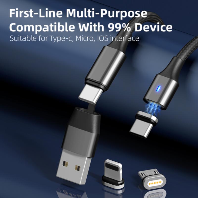 PD60W Magnetic Data Cable 4 In1 Mobile Phone Cable Multi-function USB Uable Fast Charge Cable For All Phones Magnetic Charger