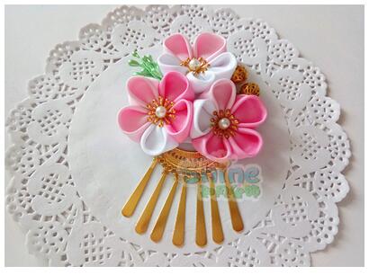 Sakura Kimono Kwasten Haarspeld Vrouw Haaraccessoires Badjas Hoofdtooi Mooie Hand Gemaakt Hoofddeksels: A