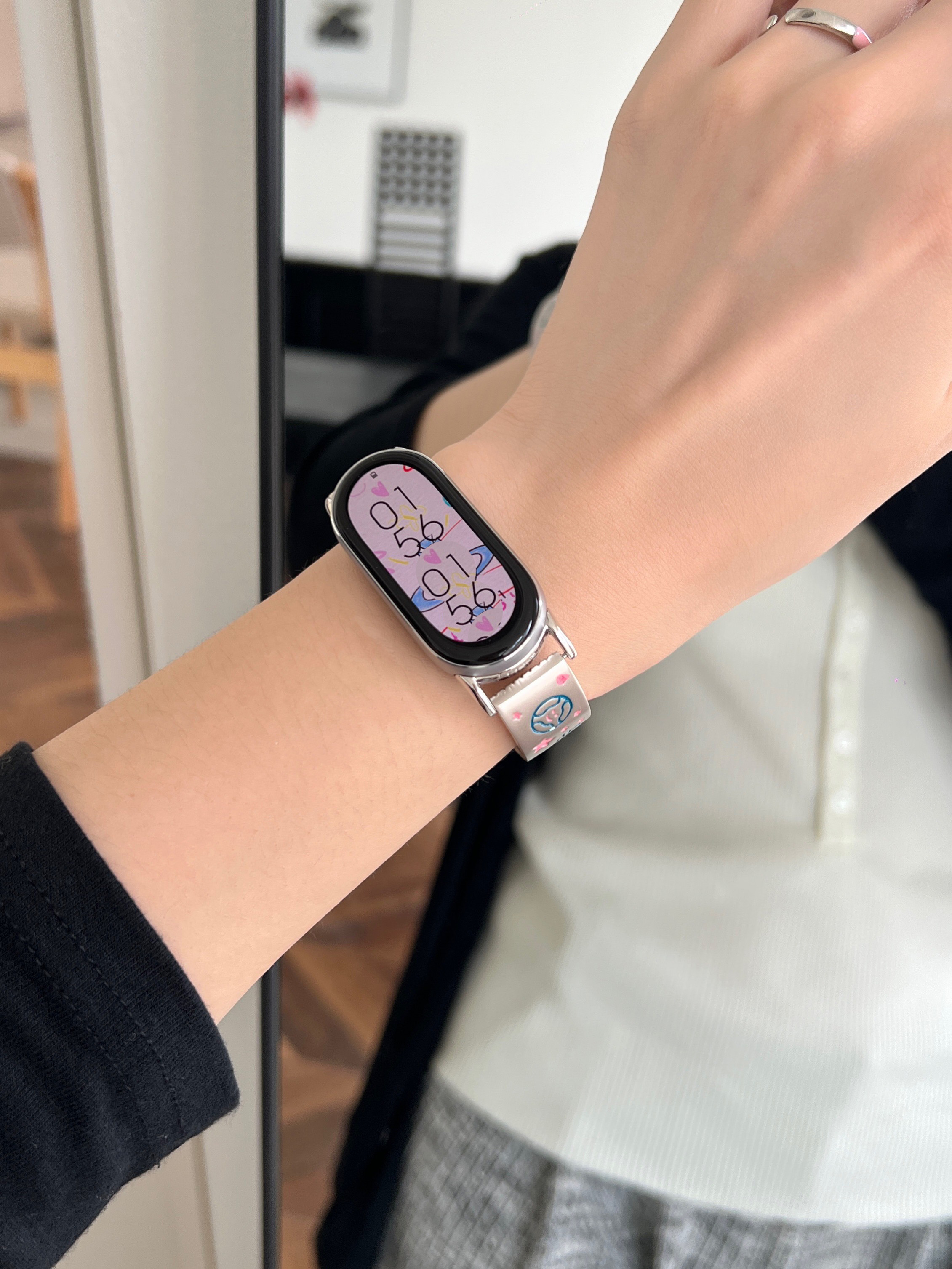 Bracelets de montre intelligente haut de gamme : bracelets durables et élégants pour montre Xiaomi Miband - Meilleures bandes de remplacement Lune, étoiles, graffiti, métal