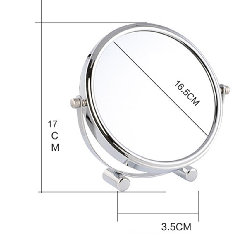 7 inch 1X/3X Desktop Double-sided 360 Degree Swivel Mirror Magnification Strong Corrosion for Multi-function Cosmetic Makeup