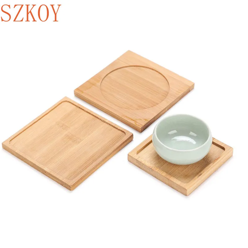 Soporte para maceta con 8 diseños, almohadilla para bonsái carnoso, bandeja de bambú, bandeja para maceta de madera, decoración para el hogar y la Oficina, soporte para macetas, 1 ud.