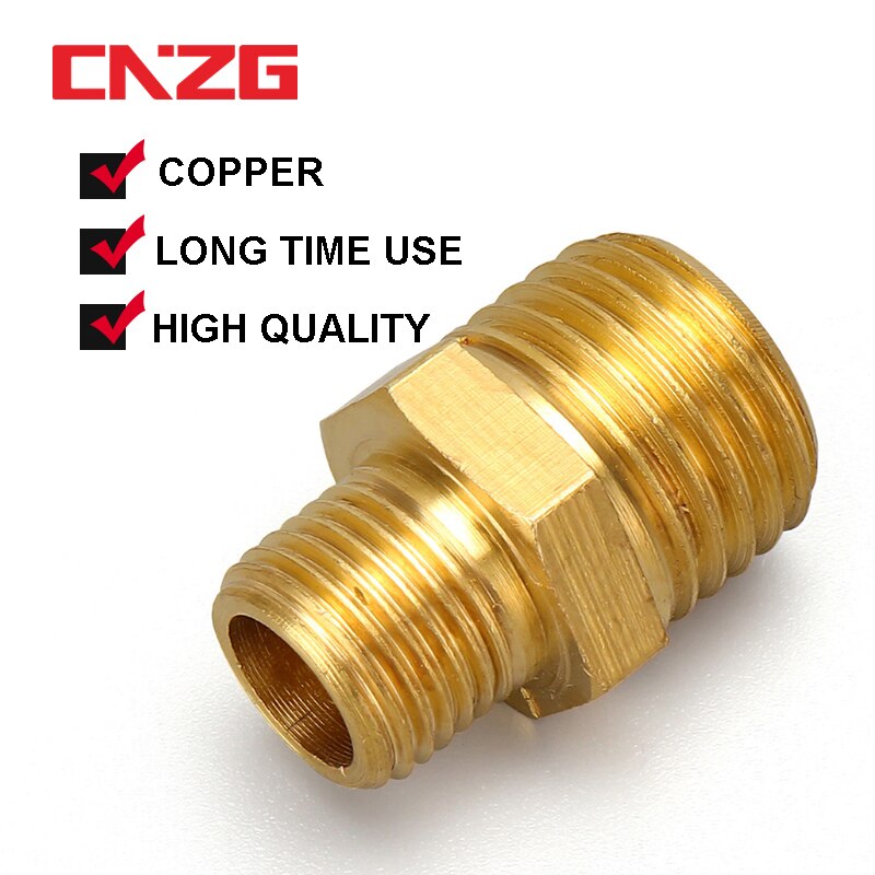 Messing rør sekskantet nippel fitting lynkobling adapter 1/8 1/4 3/8 1/2 3/4 1 bsp han til han gevind vand olie gas stik