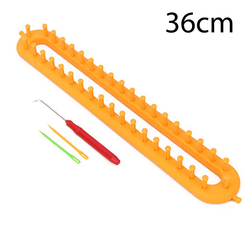 1 Set Rechthoek Ronde Diy Breien Weefgetouw Sjaal Trui Hoed Sjaal Stiksels Knit Handgemaakte Craft Weven Vlechten Tool: 36cm