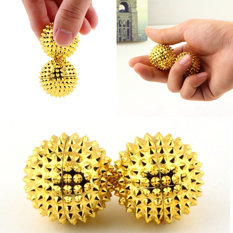 Herramientas de masaje de terapia magnética pequeña para fisioterapia, Bola de masaje con pinchos de mano, herramienta de cuidado de la salud, relajación muscular, bolas antifatiga, Uds.