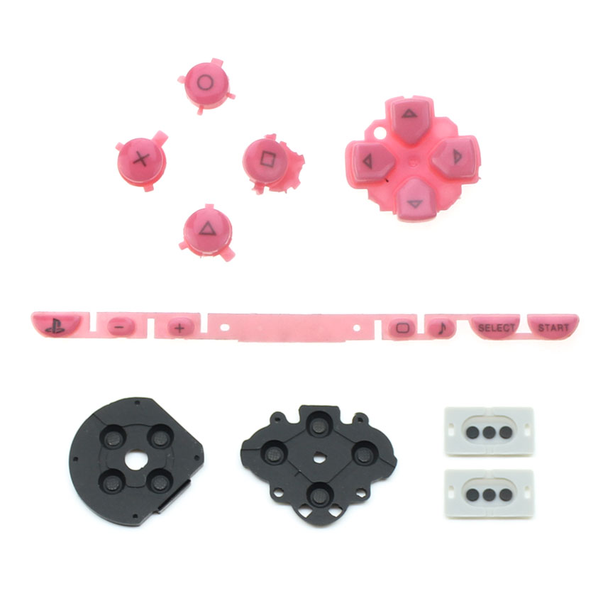 YuXi For PSP1000 Buttons Set D-Pad Rubber Conductive Pad Button For Sony PSP 1000 Console Game Accessories: Orange
