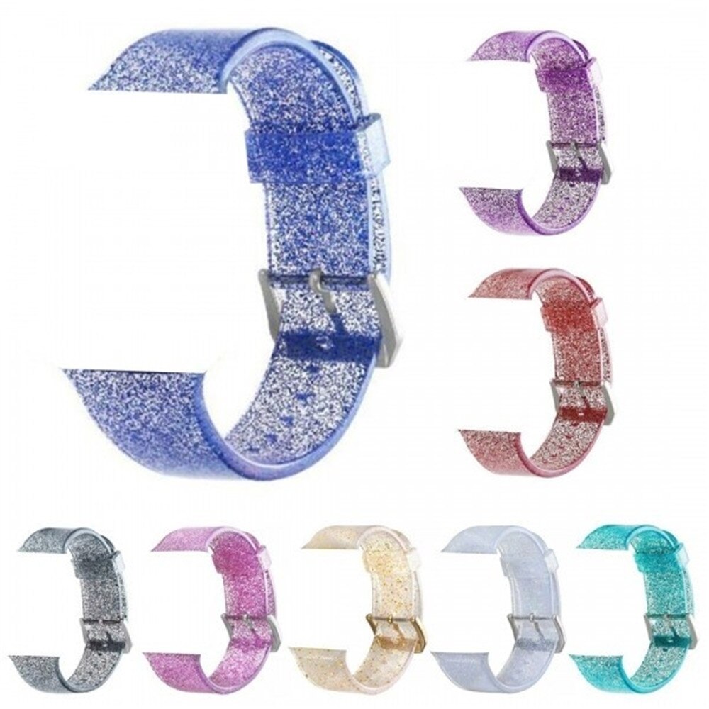 Adjustable Silicone Transparent Glitter Waterproof Band For Apple Watch 38mm 40mm Strap for Apple Watch i-Watch Series 1/2/3/4