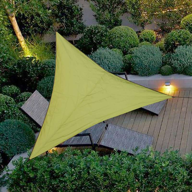 3x3m 4x4m 6x6m Sun Outdoor Sun Shelter Shade Sail Waterproof Triangle Awning Shade Sail Garden Patio Pool Camping Picnic Tent: 4x4x4m Green