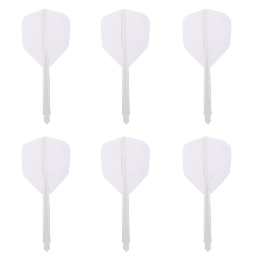 6 Pieces Transparent 2BA Thread Dart Shafts And Dart Flights Connection: White