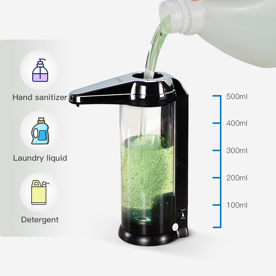 SVAVO Automatische Seife Spender Touchless Flüssigkeit Dosierung Einstellbare Arbeitsplatte Seife Spender Zauberstab für Schlecht Küche