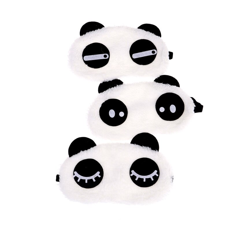 Schattig Gezicht Wit Panda Oogmasker Slaapmasker Shading Slaap Katoen Goggles Eye Mask Eye Cover Gezondheidszorg