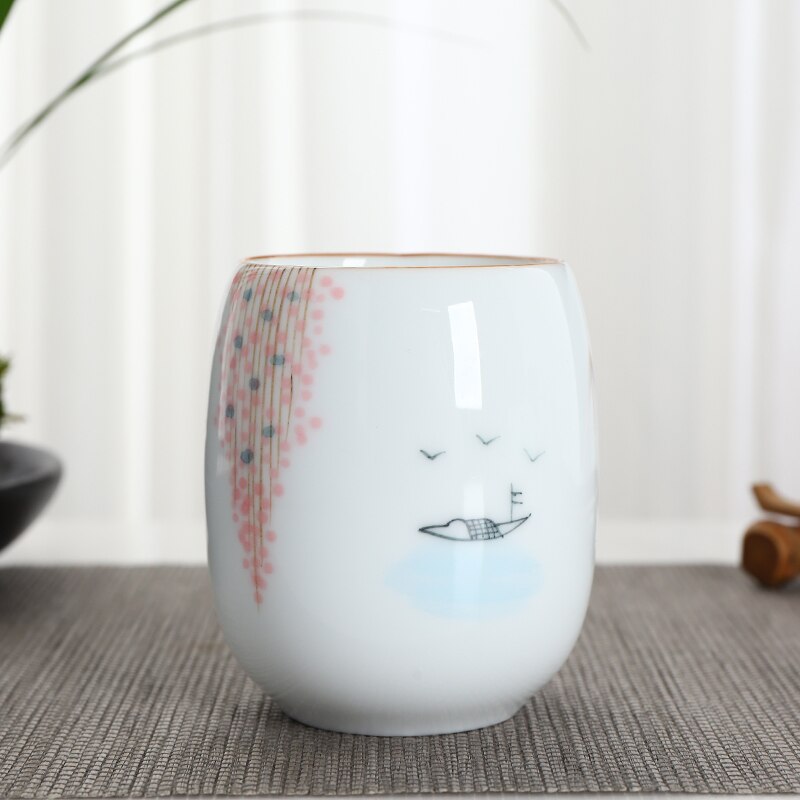 CHANSHOVA tasse à thé en céramique H271 | Motifs multiples traditionnels de Style chinois, tasse à thé en porcelaine blanche de 190ml: 9