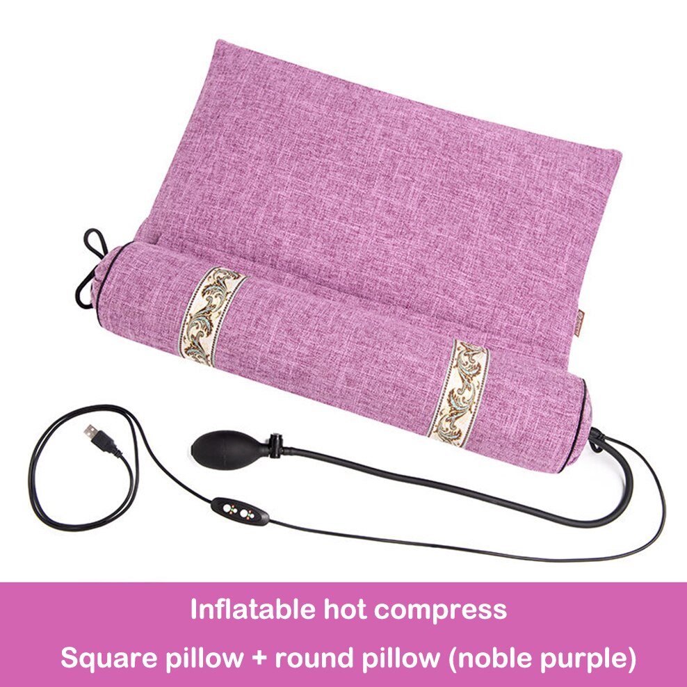 Buckwheat Cervical Pillow Orthopedic Recommendation Cervical Spine Traction Chinese Herbal Medicine Compress Neck Pillow: Herbs-purple