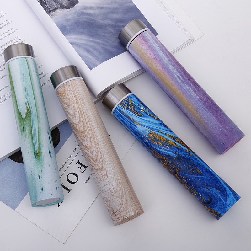 20 Color 260ML Slim Insulated Vacuum Flasks Thermal Bottles Thermos Coffee Mug Stainless Steel Thermos Cup Water Bottle