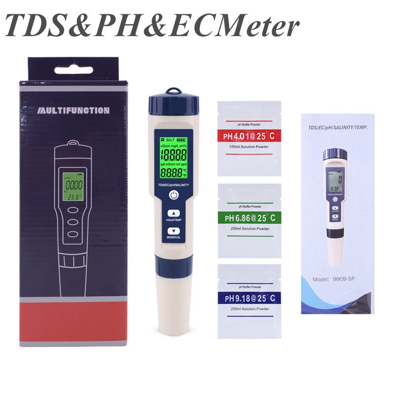 8 Styles Handheld Durable TDS Digital Water Test Pen Analysis Meter Water Purity Tester Check 0-9999 ppm Measurement: Style D