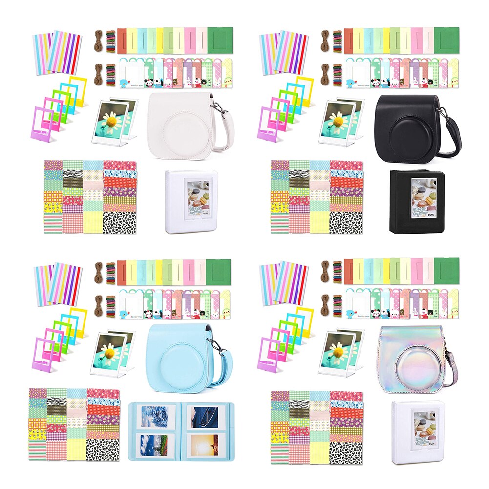 Voor Fujifilm Instax Mini 11 Camera Accessoires Set Met Pu Lederen Camera Case Cover Schoudertas Album Fotolijsten Stickers