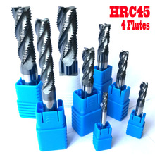 4mm 6mm 8mm 10mm 12mm 14mm 16mm 20mm 4 flutes HRC45 Roughing End Mills Milling cutters CNC Carbide router bits milling bits