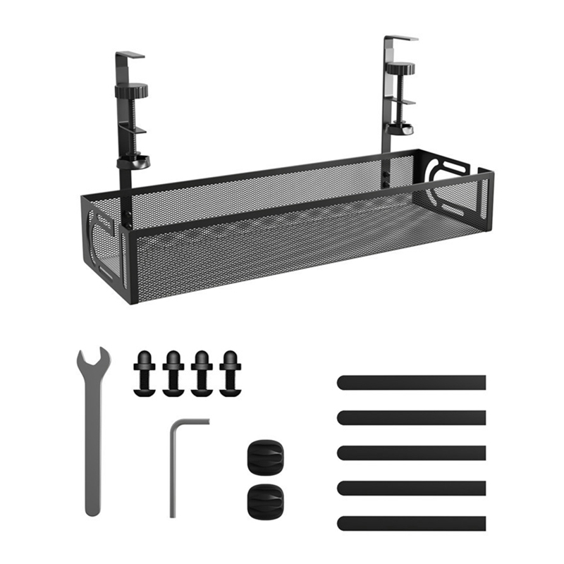 Complete Kabel Management Kit Voor Onder Bureau, Inclusief Kabel Management Lade En Organizer Box Voor Effectieve Cord Organisatie: Default Title