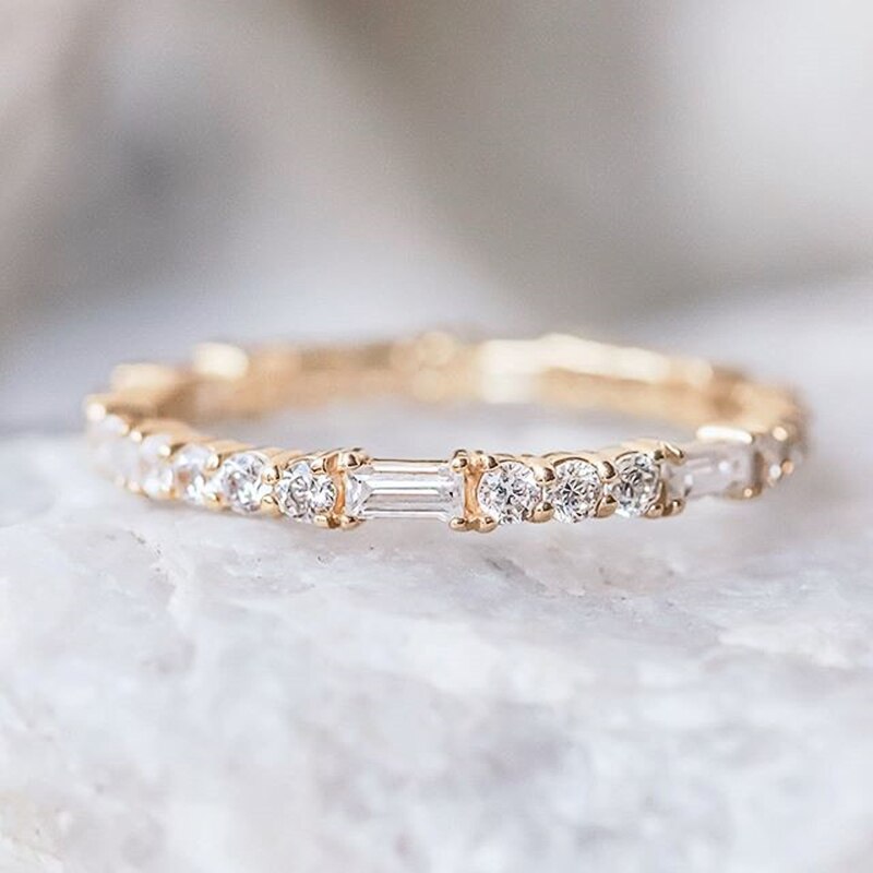 Huitan simples e elegante meninas anéis de dedo para festa uso diário acessórios de moda cor prata/ouro anel jóias de declaração