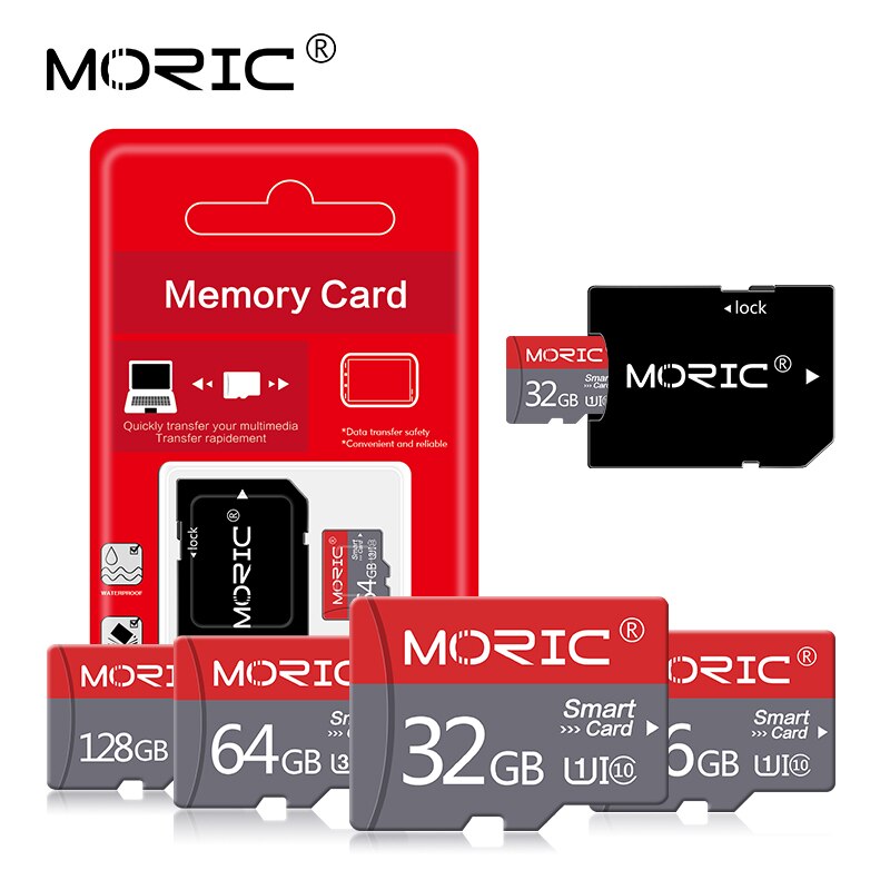Moric Micro SD C10 Real capacity 256GB 128GB 64GB 32GB cartao de memoria Memory/TF Flash Card with Free adapter
