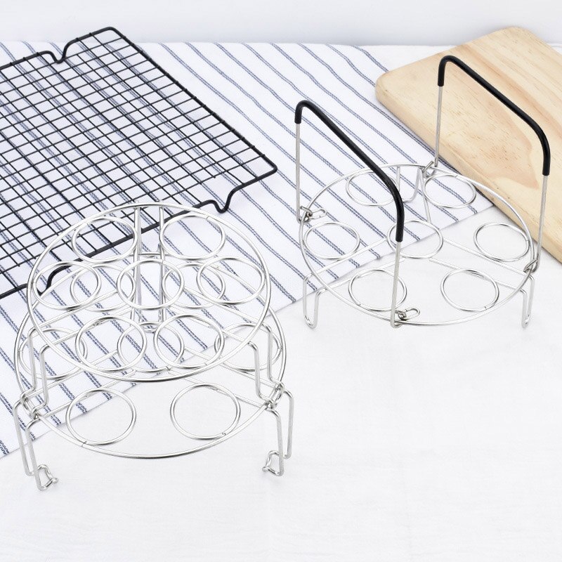 Stainless Steel Pot Steamer Basket Egg Steamer Rack Divider for Pressure Cooker Pot PI669