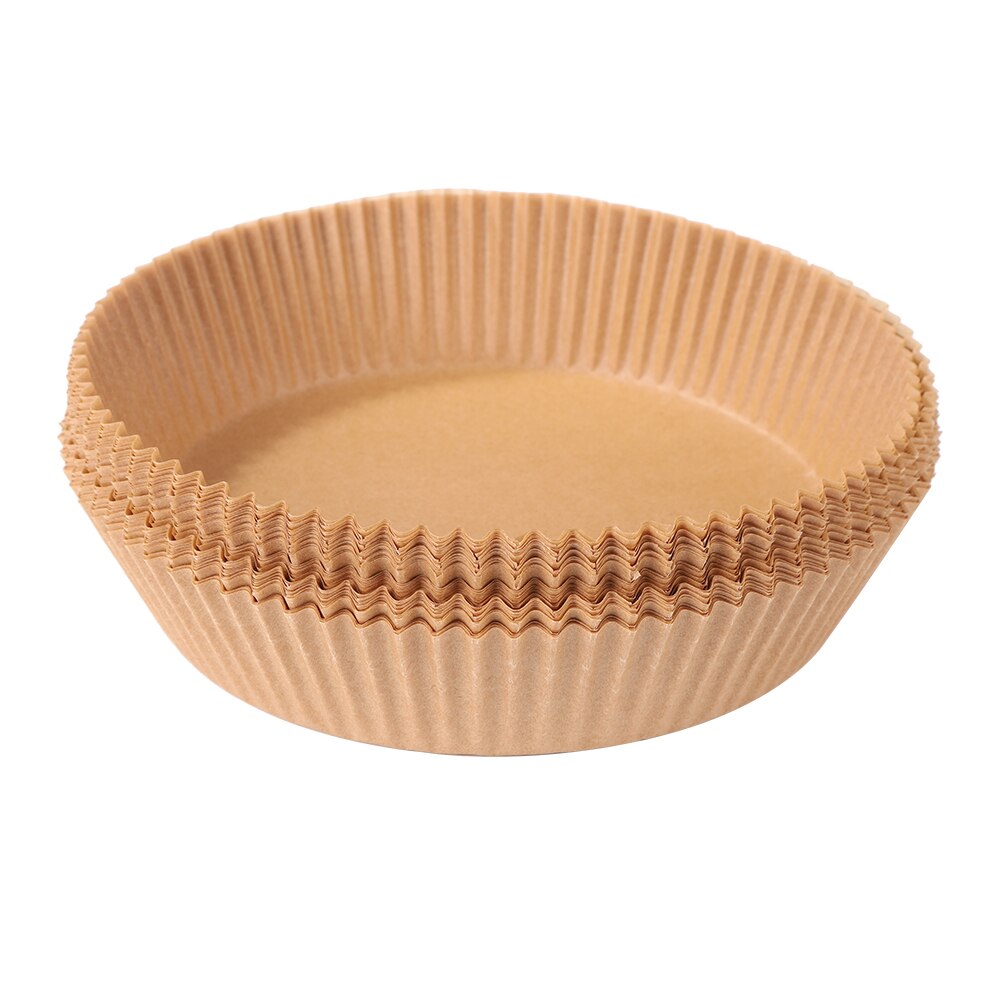 Air Fryer Parchment Paper Liners Non-Stick 50pcs 16cm Disposable Wood Pulp Steamer Baking Cheesecake Paper Air Fryer Accessories: Original B