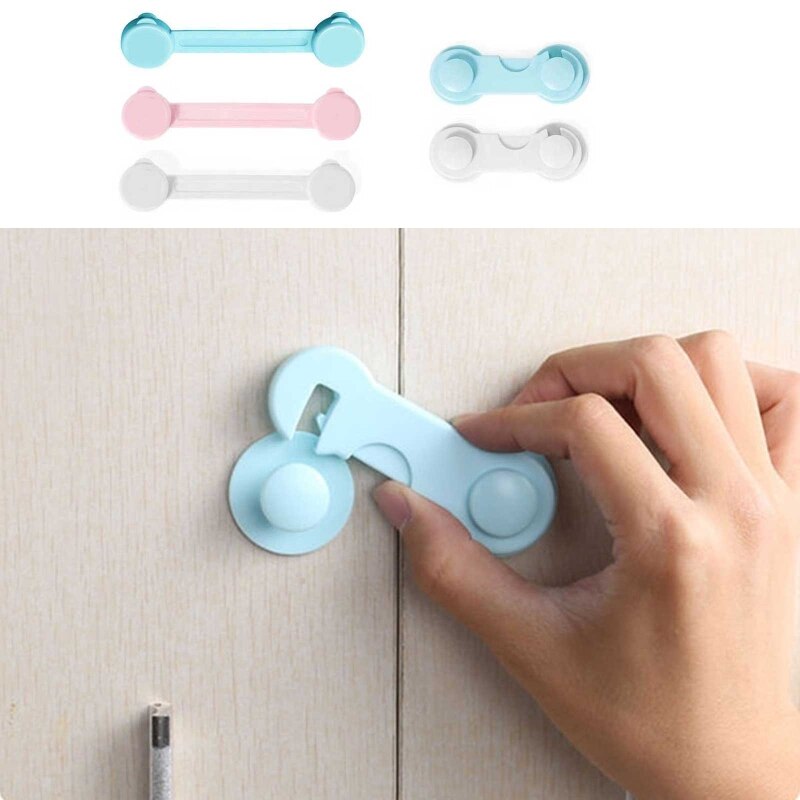 5 Pcs Child Safety Locks Baby Drawer Security Lock Protection Cabinet Refrigerator Anti-pinch Lock Buckle