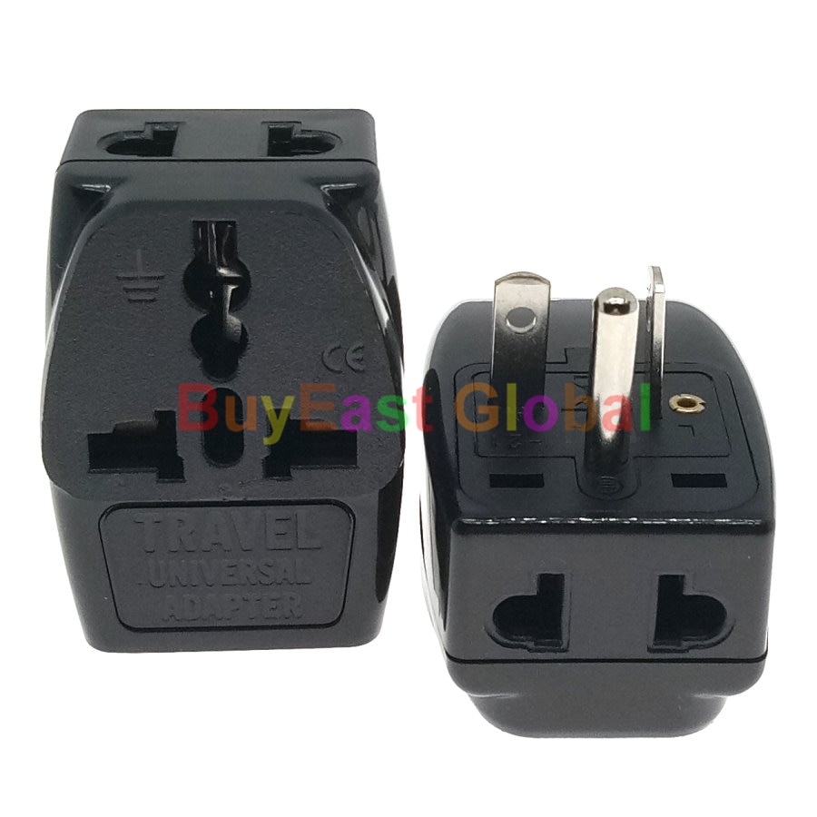 3 IN 1 - US Taiwan NEMA 6-20P Electrical Plug Adapter AC100~250V 10A Black Color