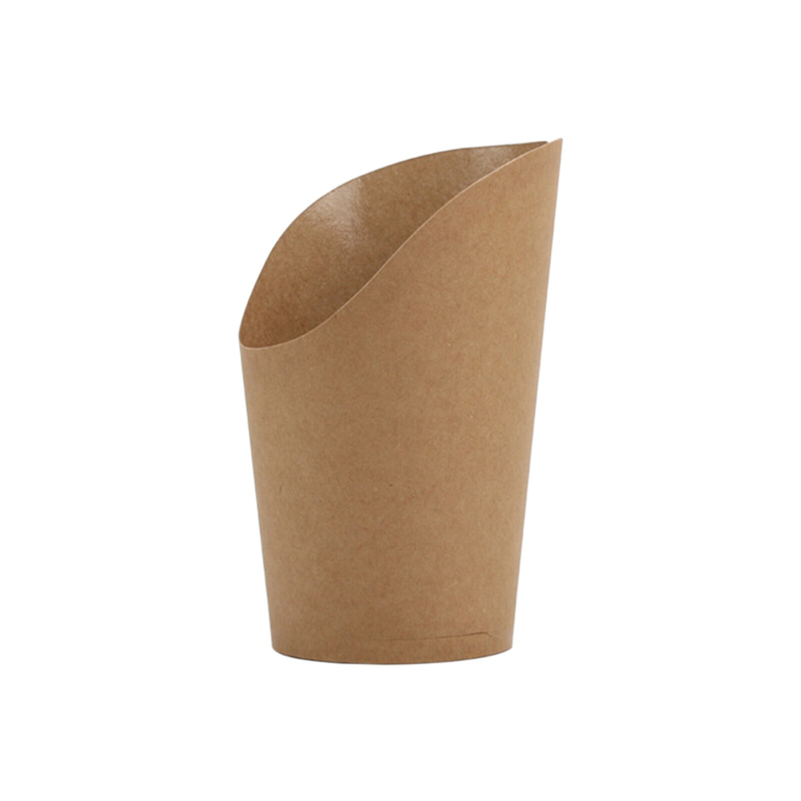 50pcs 14oz Disposal Brown Paper Cup Baking Supplies Chips Take Out French Fries Solid Ice Cream Frozen Dessert Snack Storage
