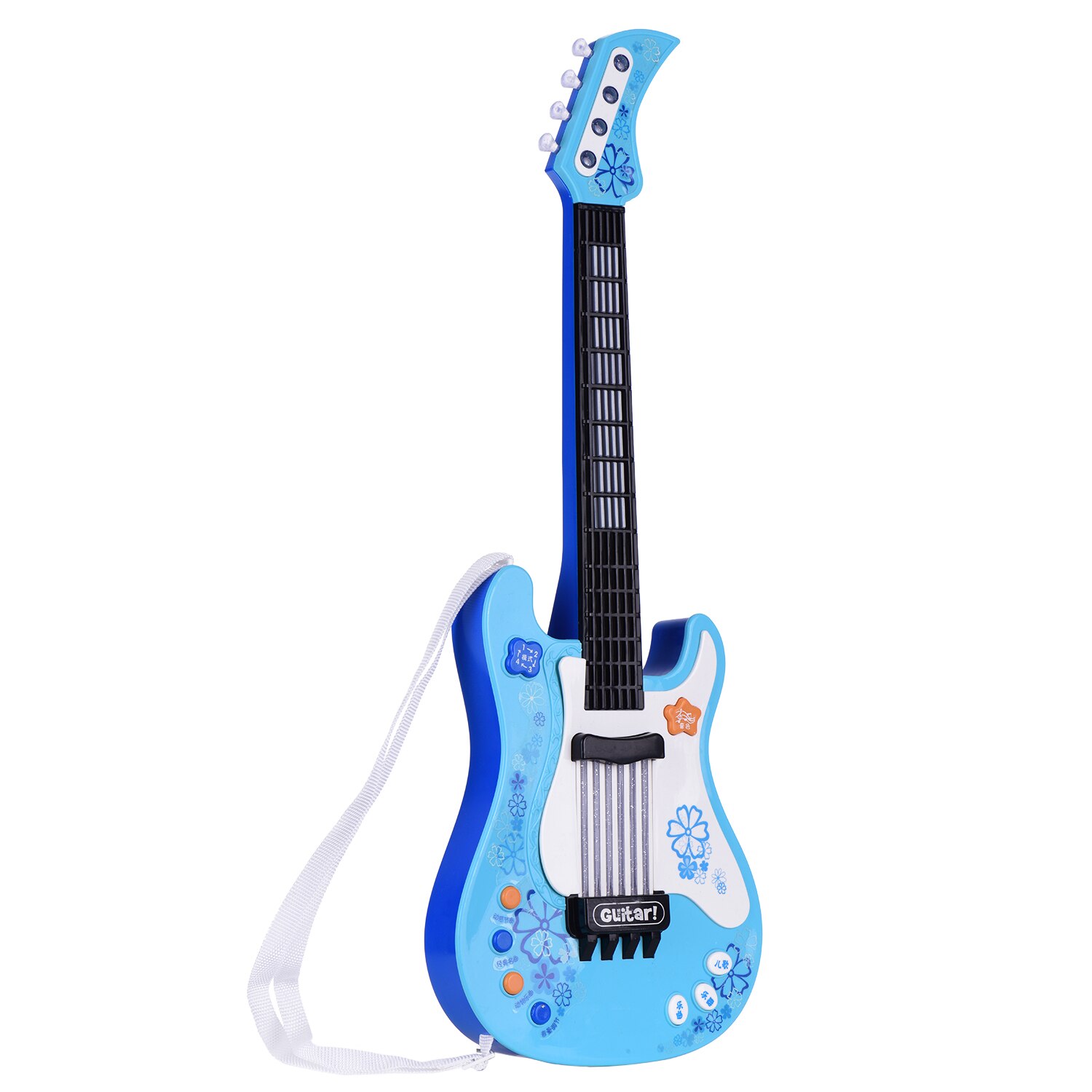 Kindergitaar met ritme, lichtjes en geluiden, leuk educatief muziekinstrument, elektrische gitaar, speelgoed voor kinderen