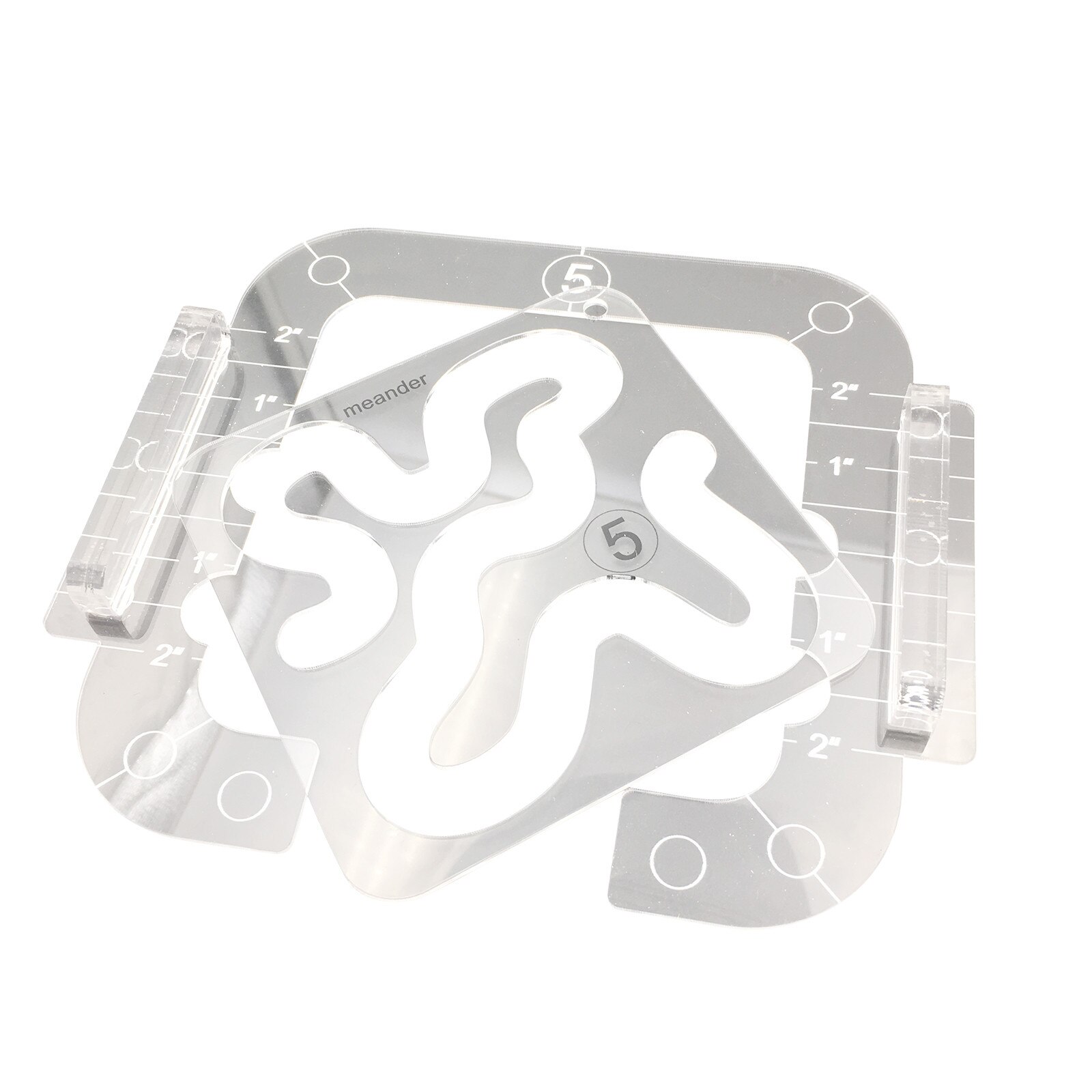 Free Motion Quilting Template Series 5 with Quilting Frame for Domestic Sewing Machine for Domestic Sewing Machine Ruler