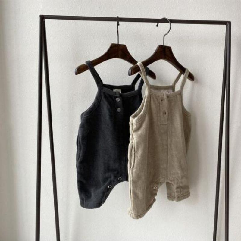 Outono inverno moda nova 2021 criança roupas meninos casual cinta infantil meninas all-match cor sólida bonito do bebê macacão