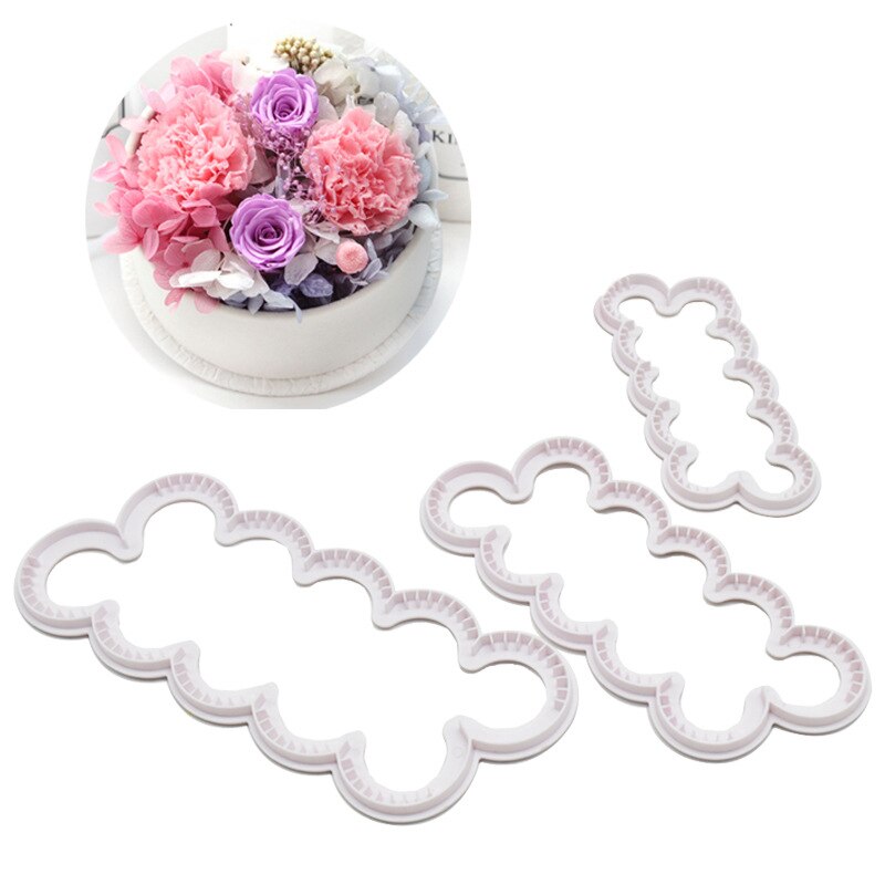 3 Stks/set 3D Rose Petal Flower Shaped Cutter Maker Elegante Cakevorm Fondant Cake Decorating Mould Sugar Craft Mould Diy gereedschap