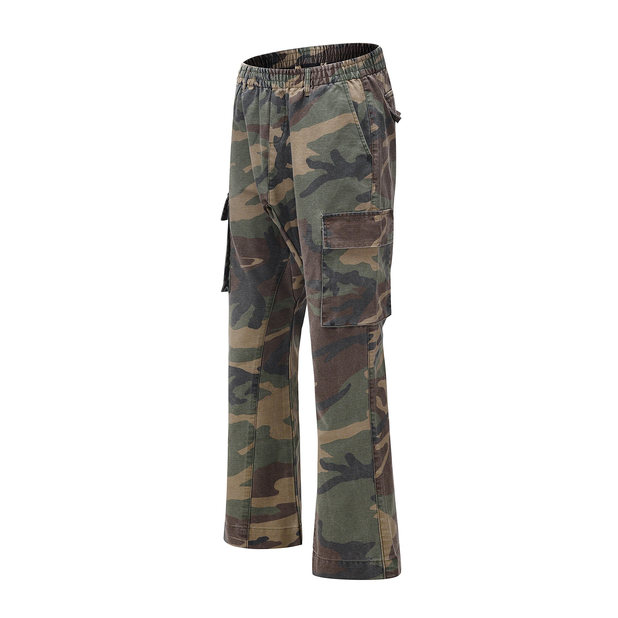 Camo cargo bukser brede benlommer flare bukser mænd & #39 ;s hip hop casual camouflage bukser high street streetwear joggers