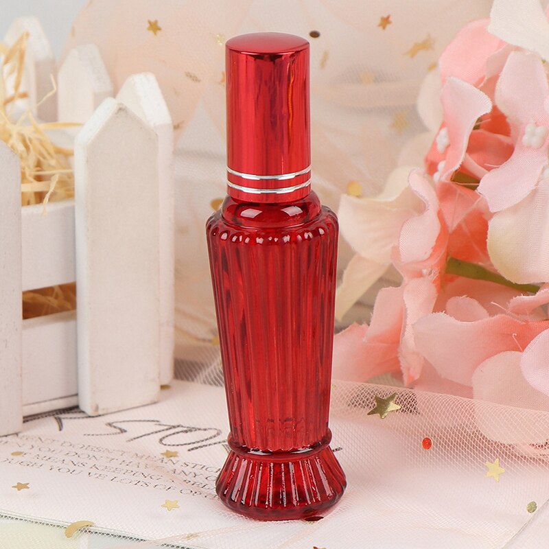 Mini bouteille de parfum en verre coloré de 15ml, épais, vide, emballage cosmétique, rechargeable: RD