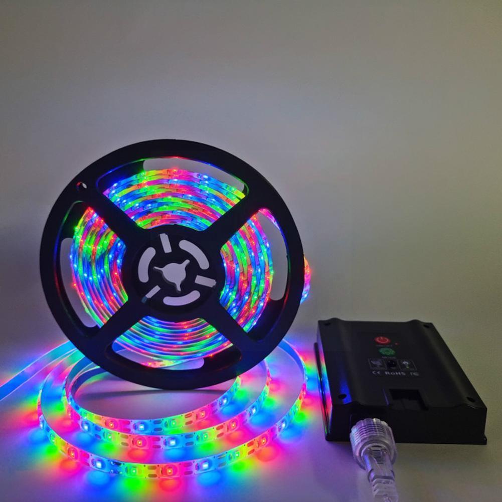 Solar Powered 3/4/5/10M Strip Light Outdoor RGB 2835 Backlight Tape Ribbon Decor LED Flexible Garden Strip Lighting Waterpr U6S2
