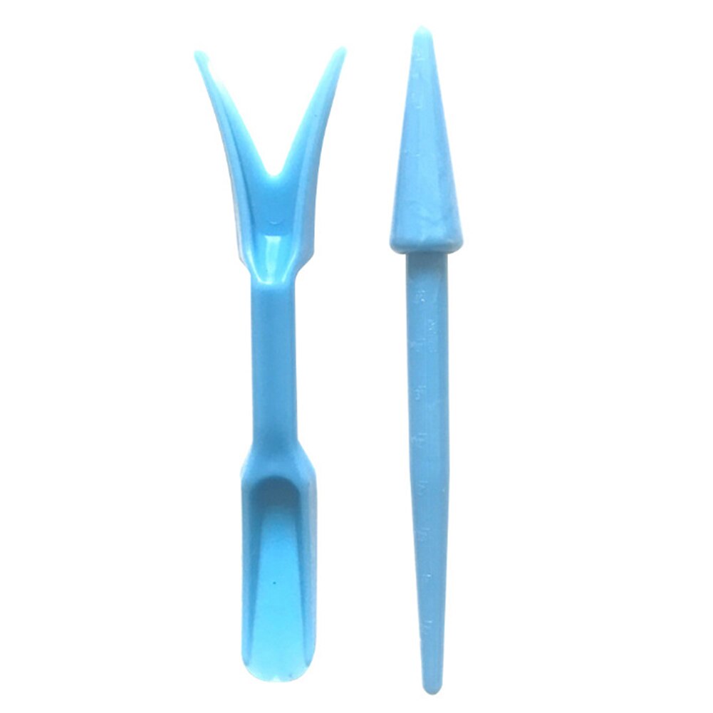 Transplanting Seedling Planting Tool Garden Lifter Planter Succulent Bonsai Fertilizer Digging Drilling Apparatus Seedling DIY: Blue