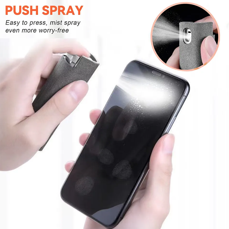 2 In 1 Screen Cleaner Spray Voor Mobiele Telefoon Pc Tablet Ipad Scherm Stofverwijderaar Microfiber Ruitenwisser Doek Polish Reinigingstools