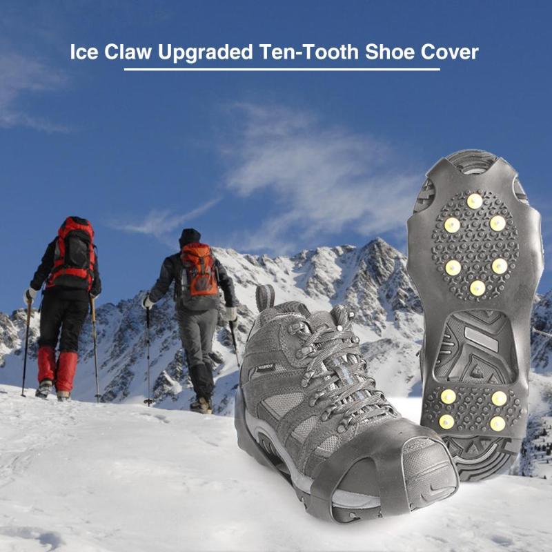 10 tanden stijgijzers berg klant antislip kramp rubber antislip schoenovertrek ijsvissen ijs oppervlak wandelen anti-stretch