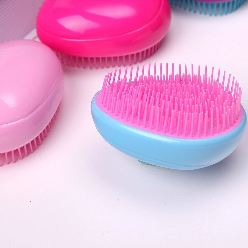 1Pc Mini Ei Haar Kam Borstel Ronde Vorm Zachte Haarborstel Detangling Hair Brush Hair Styling Kappers Kam Voor Reizen
