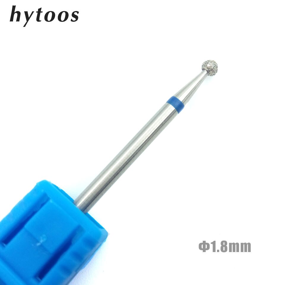 HYTOOS, 5,0mm, Bola de diamante, broca para uñas, fresa rotativa, limpieza de cutícula, cortadores para manicura, accesorios, herramientas de belleza para uñas, molinos: D018D