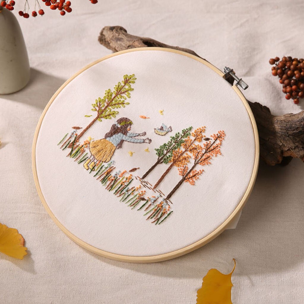 Kit de point de croix broderie 25 # bricolage | Broderie de fleurs, travaux manuels pour débutants, peinture en ruban, broderie cerlier, décoration de la maison