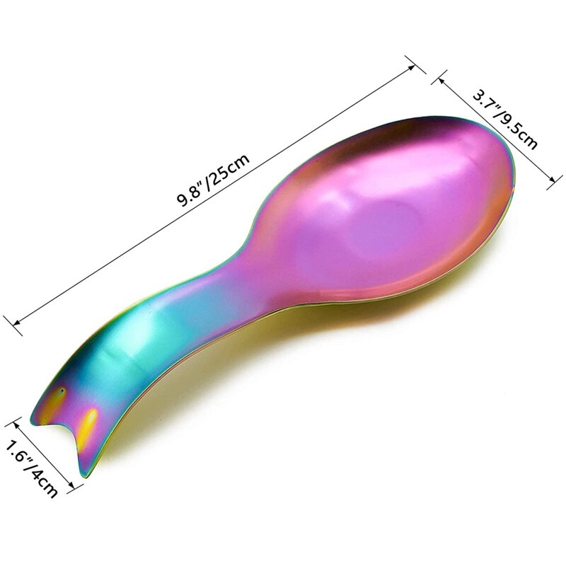 Fish-Shaped Stainless Steel Spoon Holder, Stainless Steel Cutlery Spoon Holder, Scraper Spoon Holder