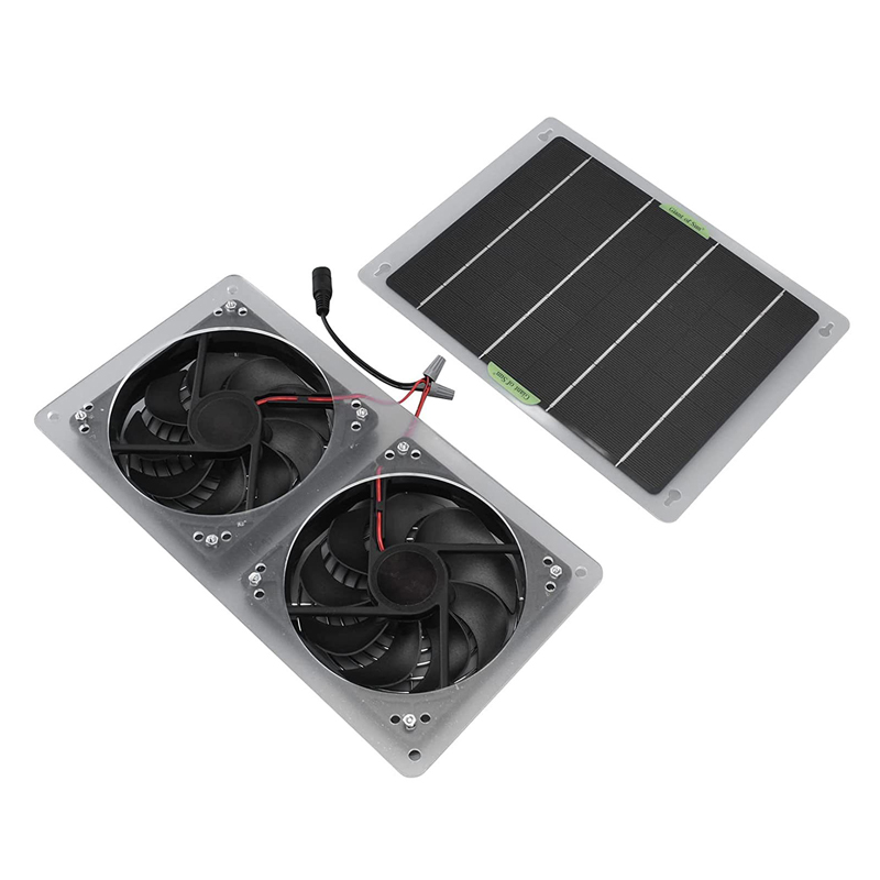 30W Solar Panel Exhaust Fan 6 Inch Mini Ventilator... – Grandado