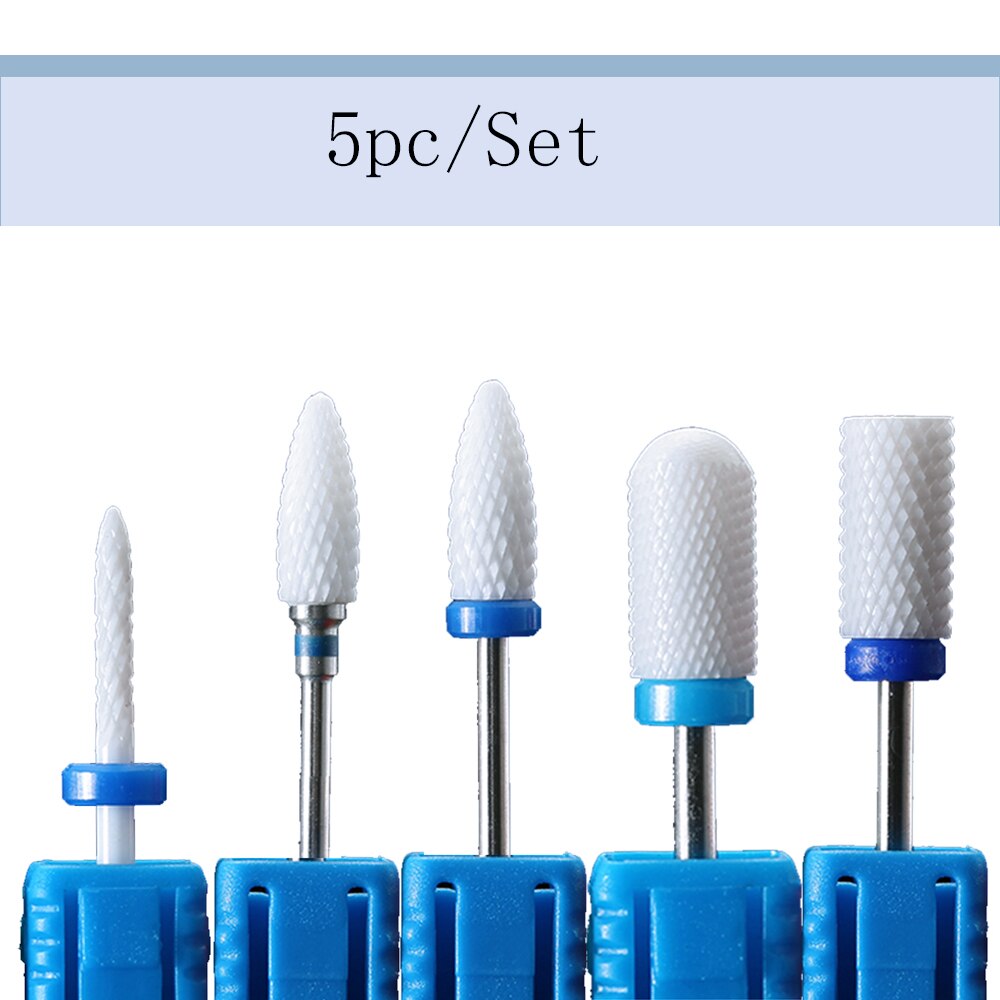 Conjunto de brocas de unha de cerâmica, peças, conjunto de brocas, carboneto, fresa, manicure, remoção de unha, gel, ferramentas de polimento elétrico: MT-NO1