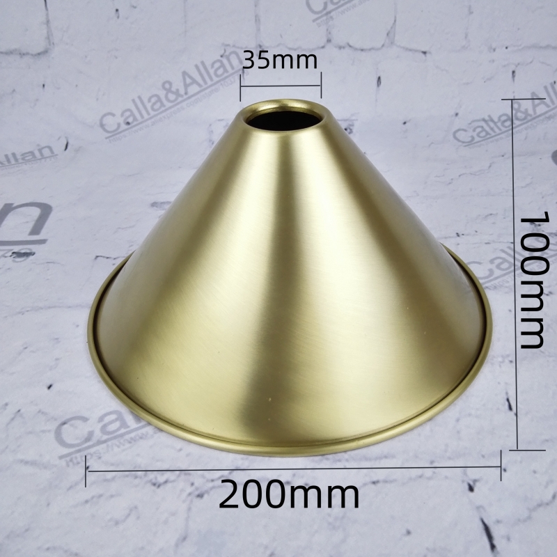 Messing Lampenkap Minimalistische Industriële Stijl Japanse Bureaulamp Vloerlamp Wandlamp Hal Diy Verlichtingsaccessoires: Bruin