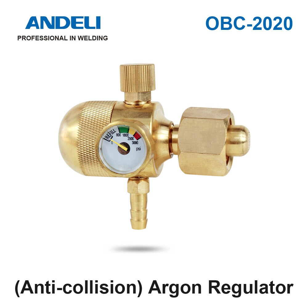 ANDELI Welding Gas Meter Argon Pressure Flow Regulator for TIG Welding machine Argon pressure reducer: OBC-2020